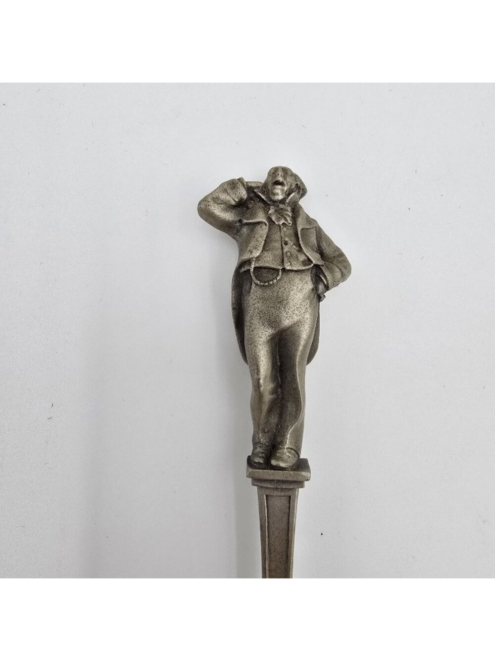 Vintage Pewter Decorative Souvenir Spoon Victorian Era Embossed,Detailed Design